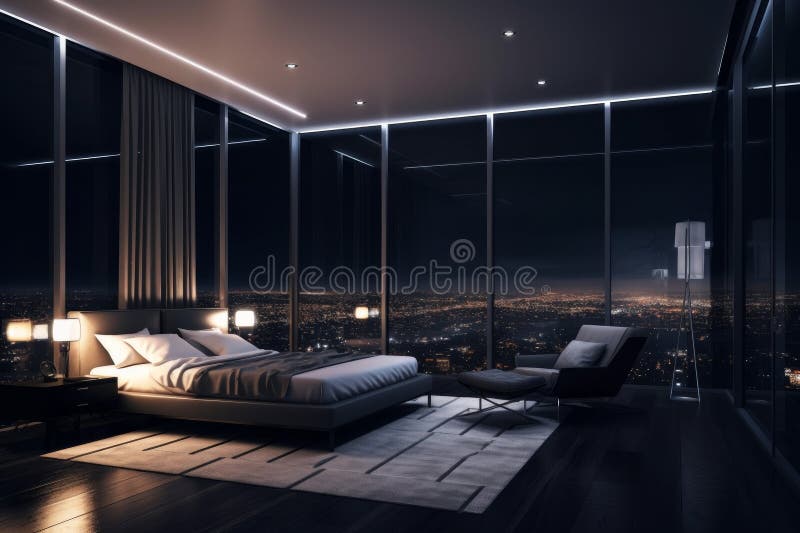 Luxury Bedroom. Generate Ai Stock Illustration Illustration of