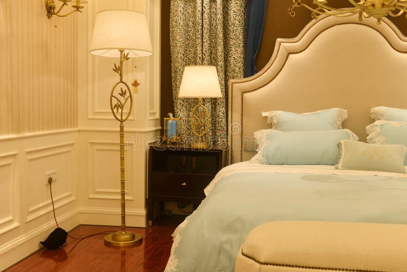 Bedroom Desk Lamp Floor Lamp Stock Photo Image of indoors, desk