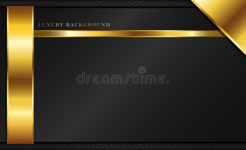 Luxury Black Background with a Golden Color Combination Stock Vector -  Illustration of banner, trendy: 221395396