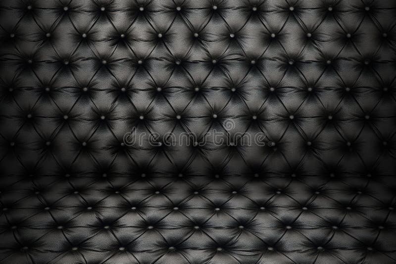 Luxury Texture Black Leather Furniture Buttons Stock Illustrations
