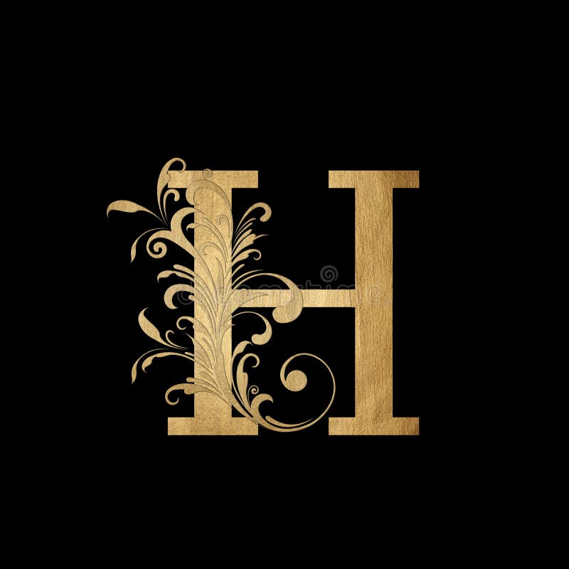 Luxury Logo Letter H Golden Monogram Stock Illustrations – 794 Luxury