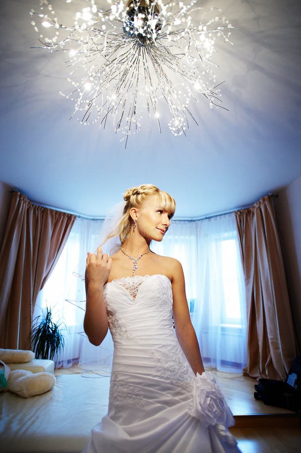 Luxury Bride in interior of hotel