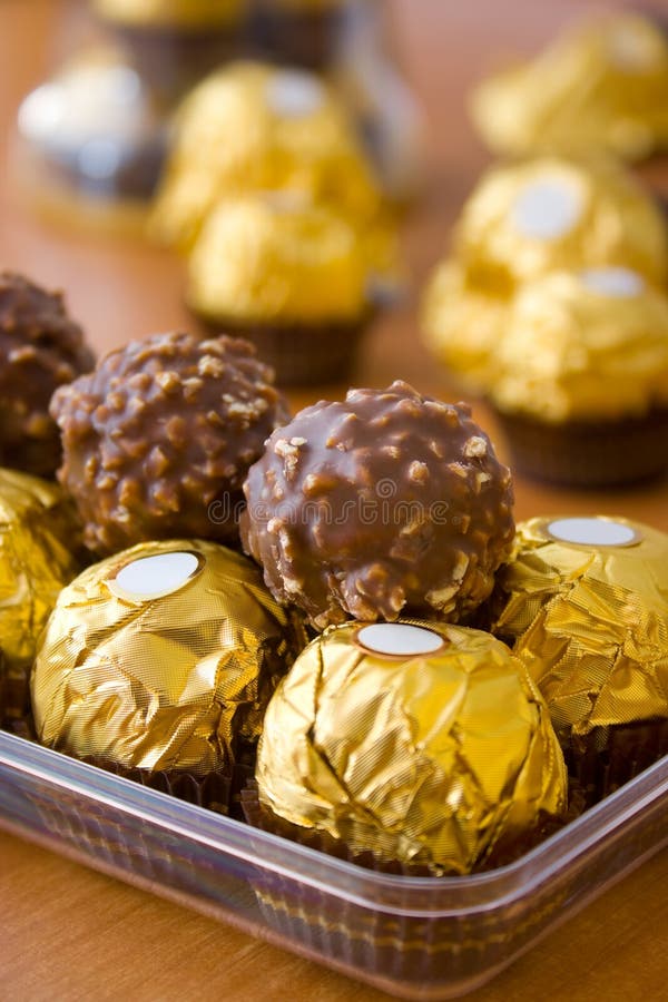 143 Chocolate Candies Gold Wrapping Stock Photos Free & RoyaltyFree