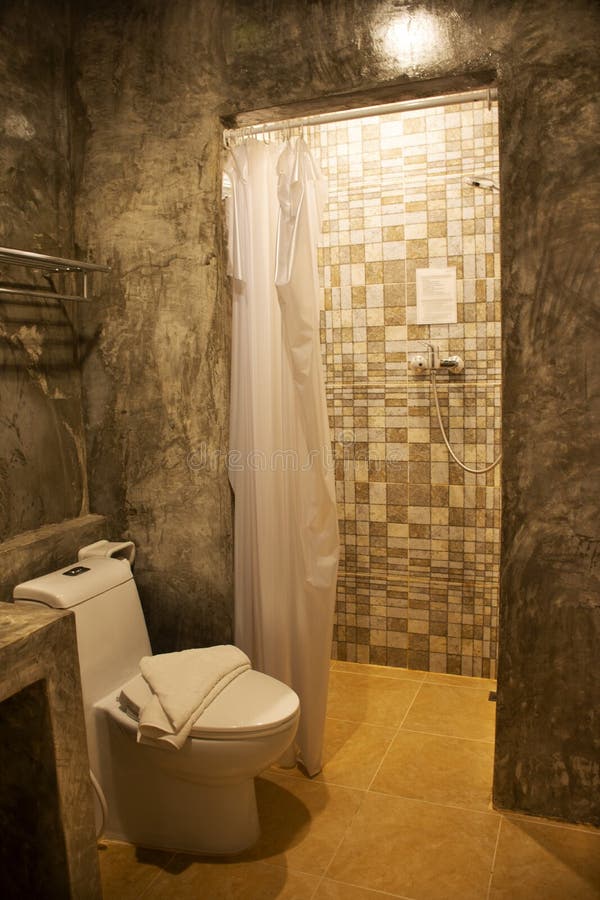 Luxury toilet and bathroom in hotel stock photos Luxury toilet and bathroom in hotel stock photos