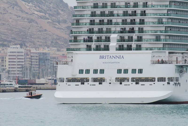Big cruise Britannia of P&O Company royalty free stock image Big cruise Britannia of P&O Company royalty free stock image