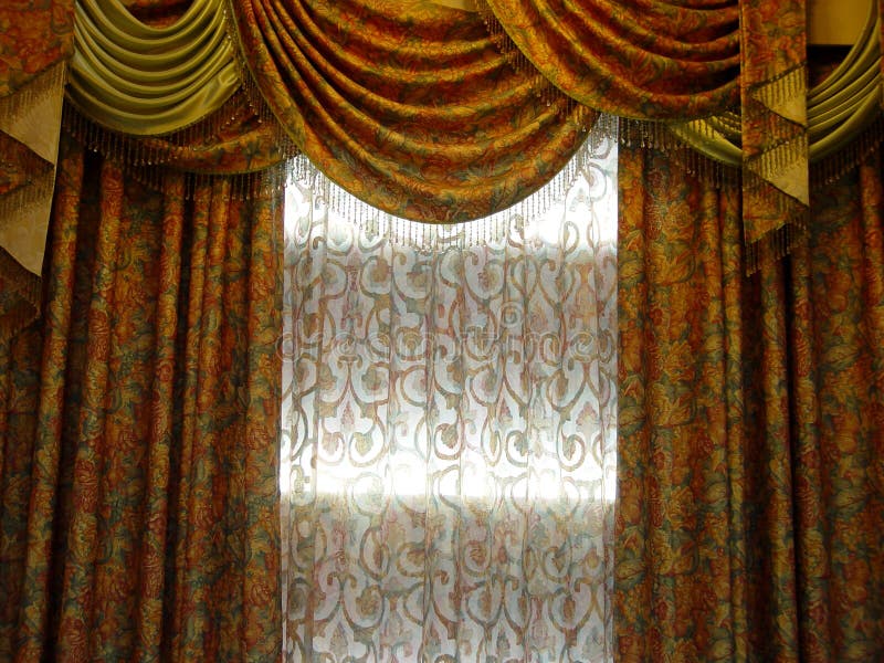 Luxury curtain stock photo