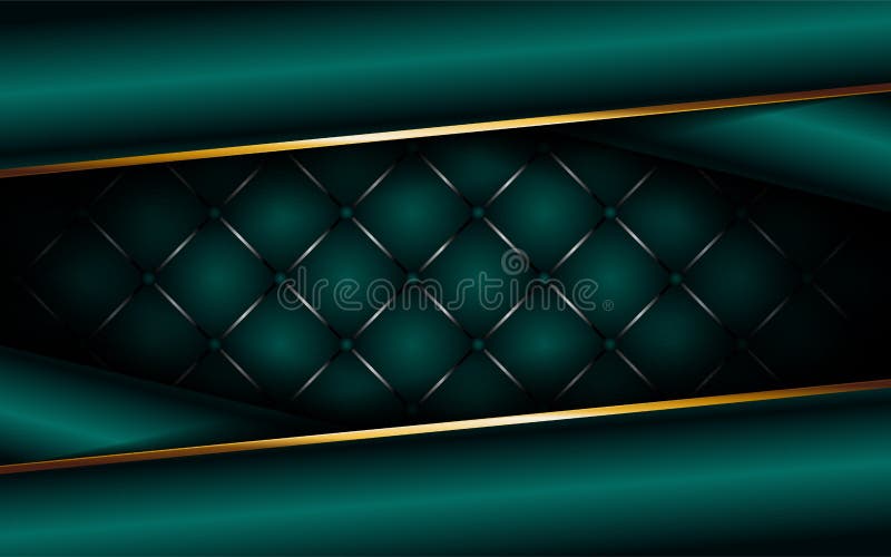 Luxury Dark Green Background Combine with Golden Lines Shapes. Vector ...