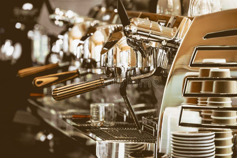 Luxury Elegant Coffee Machine. Espresso Machine Beautiful Image for