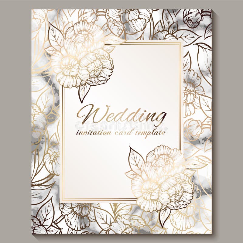 Luxury and Elegant Wedding Invitation Cards with Marble Texture and Gold  Glitter Background. Modern Wedding Invitation Decorated Stock Illustration  - Illustration of background, decorative: 144143113