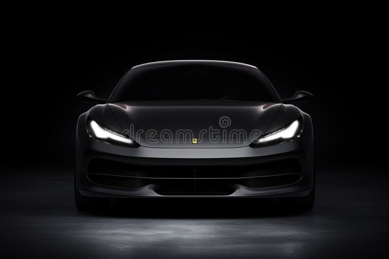 Luxury expensive car on a dark background vector illustration
