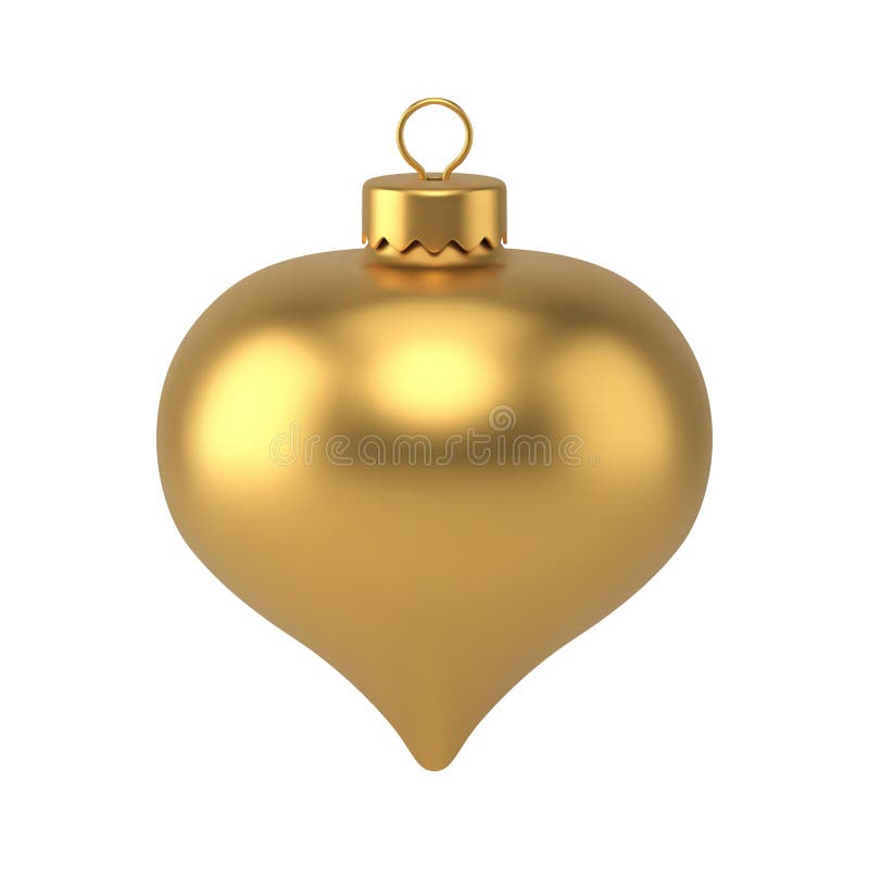 Luxury expensive Christmas tree decorative toy drop symbol with loop realistic 3d vector royalty free illustration