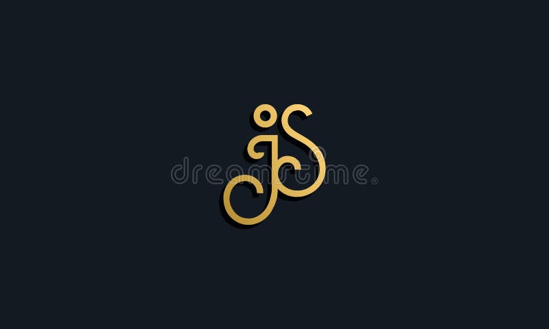 Luxury Fashion Initial Letter JS Logo Stock Vector - Illustration of ...