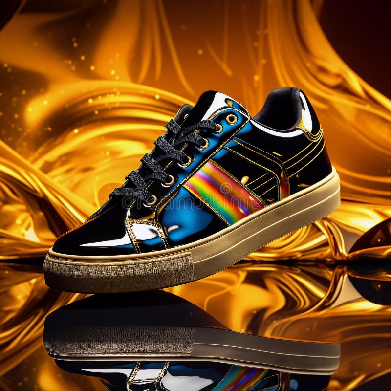 Premium Photo  Fashion sneakers on vivid abstract background