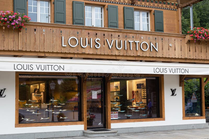 Luxury Fashion Store Louis Vuitton in Gstaad Editorial Photography