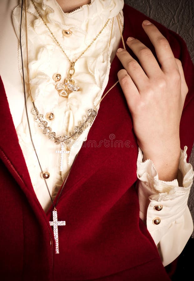 Luxury female collar stock photo. Image of cross, handmade 31648342
