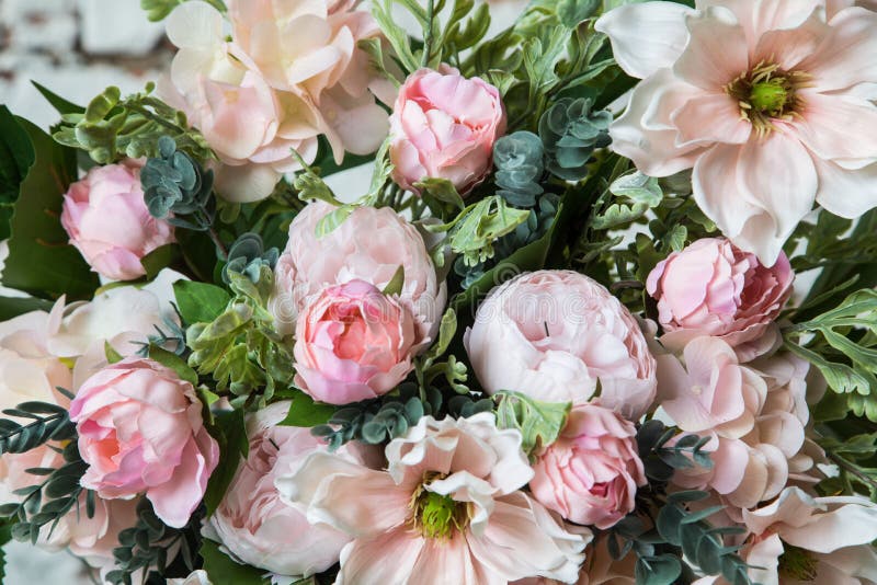 Luxury Floral Arrangement of Pink and White Flowers. Stock Photo ...