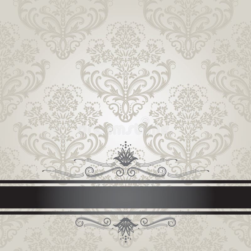 Luxury Floral Silver Book Cover Stock Vector - Illustration of