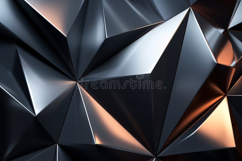 Luxury Geometric Black and Gold Triangle Polygon Texture Background royalty free illustration