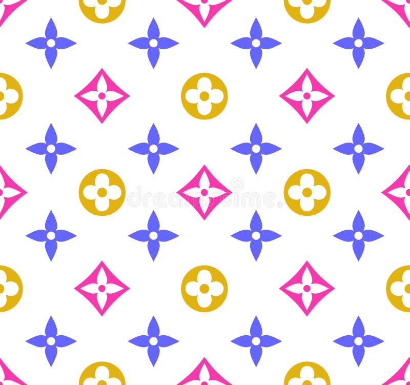 Luxury Geometric Seamless Colored Icon Pattern in Vintage Fashion