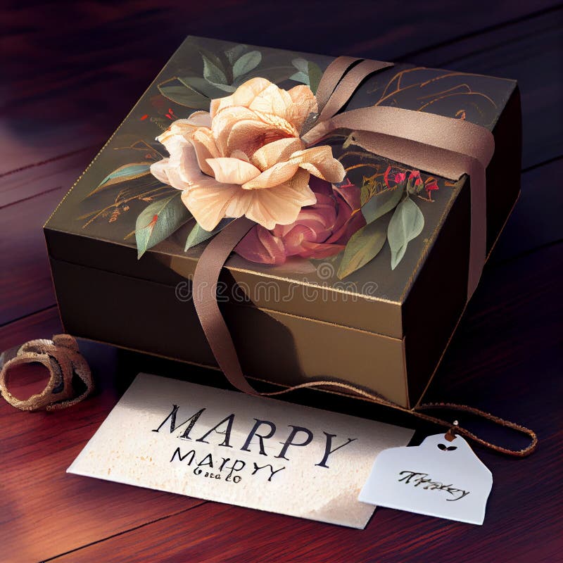 Luxury Gift Box with ornaments vector illustration