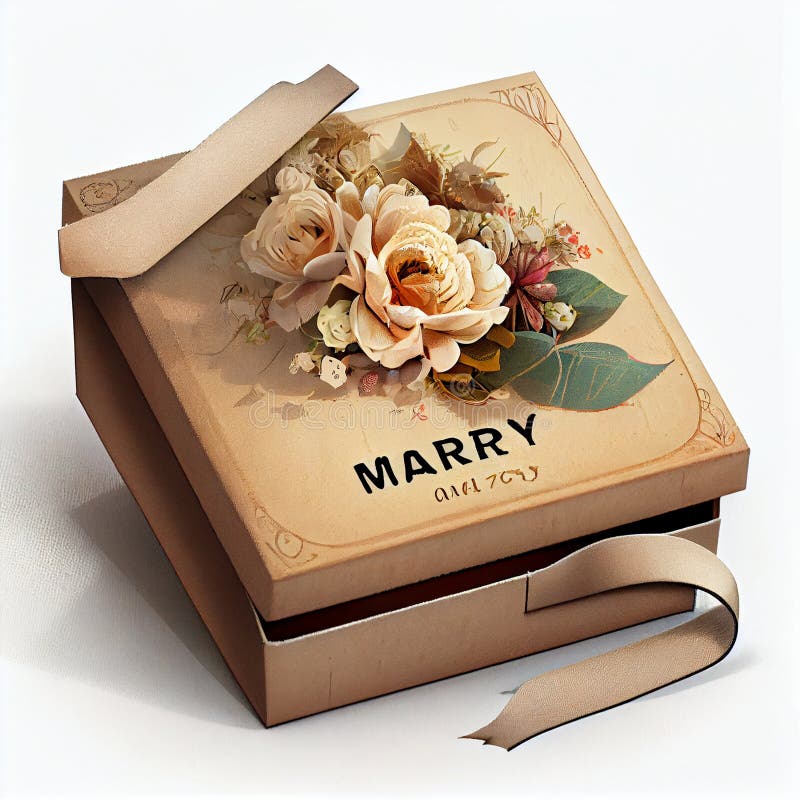 Luxury Gift Box with ornaments royalty free illustration