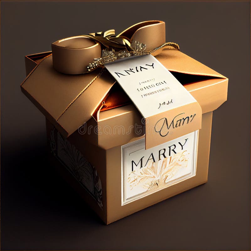 Luxury Gift Box with ornaments stock illustration