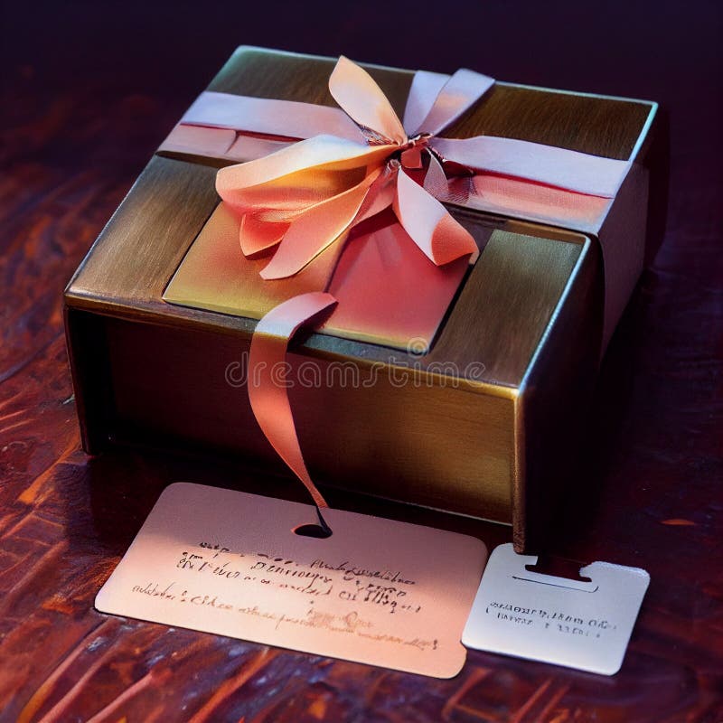 Luxury Gift Box with ornaments royalty free illustration