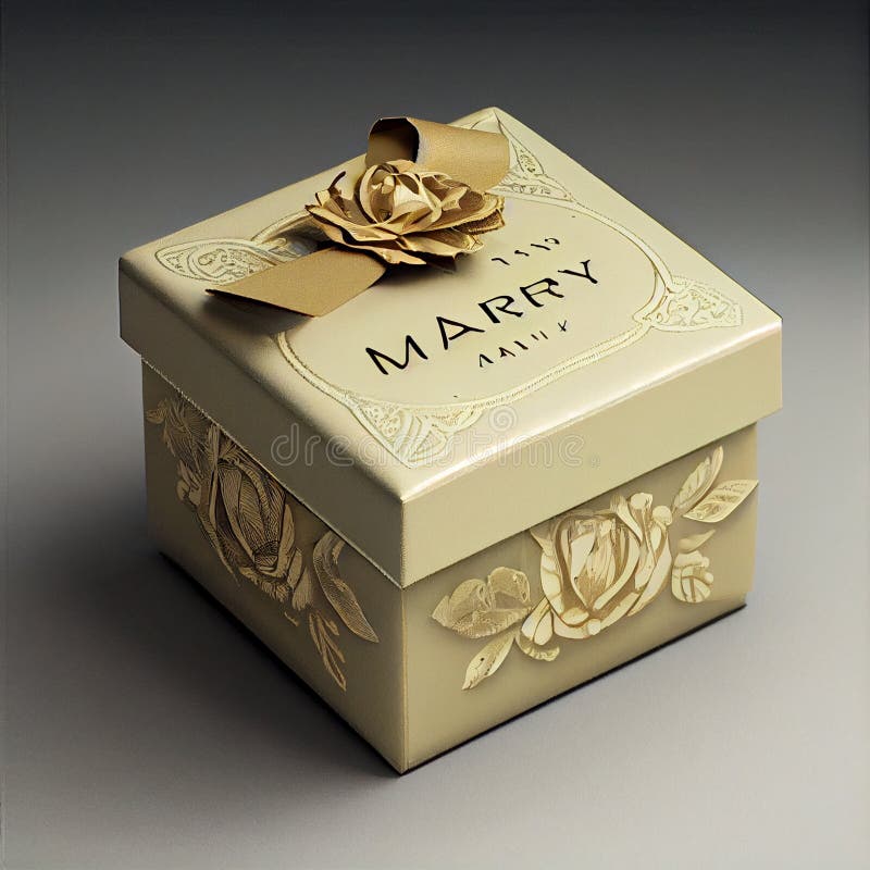 Luxury Gift Box with ornaments stock illustration