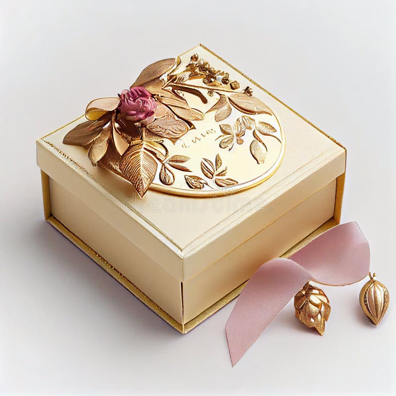 Luxury Gift Box with ornaments vector illustration
