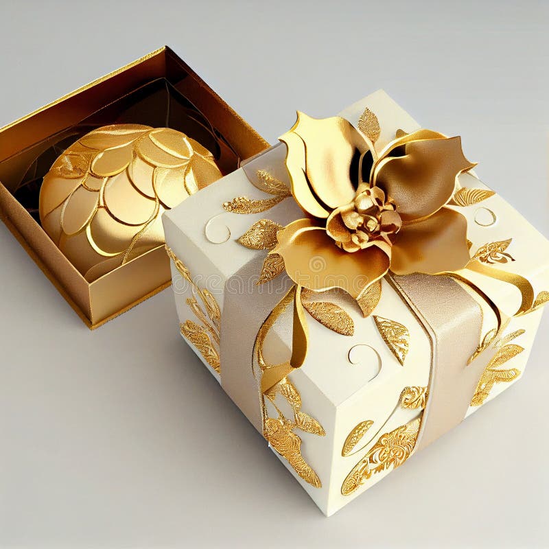 Luxury Gift Box with ornaments for someone special day vector illustration