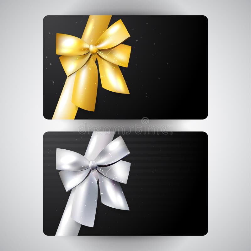 Luxury gift card set stock illustration