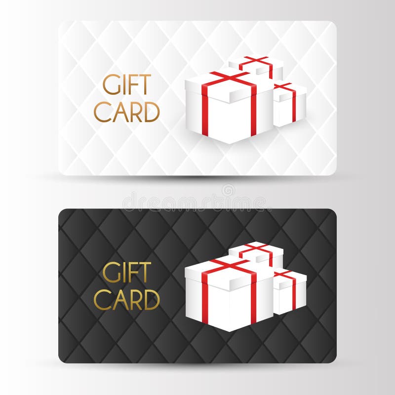 Luxury gift cards template. Vector royalty free illustration