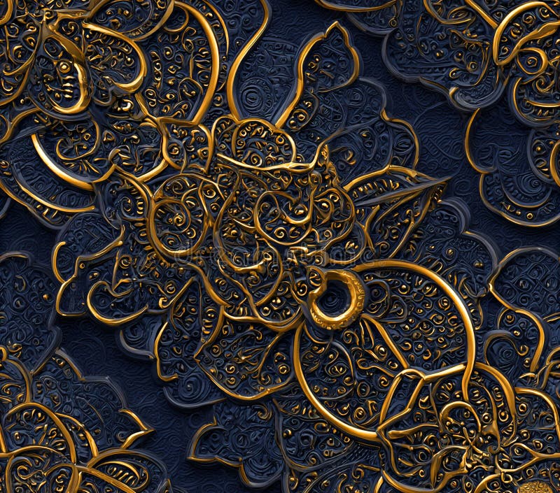 Luxury Gold and Navy Blue Texture Elegant Background royalty free illustration