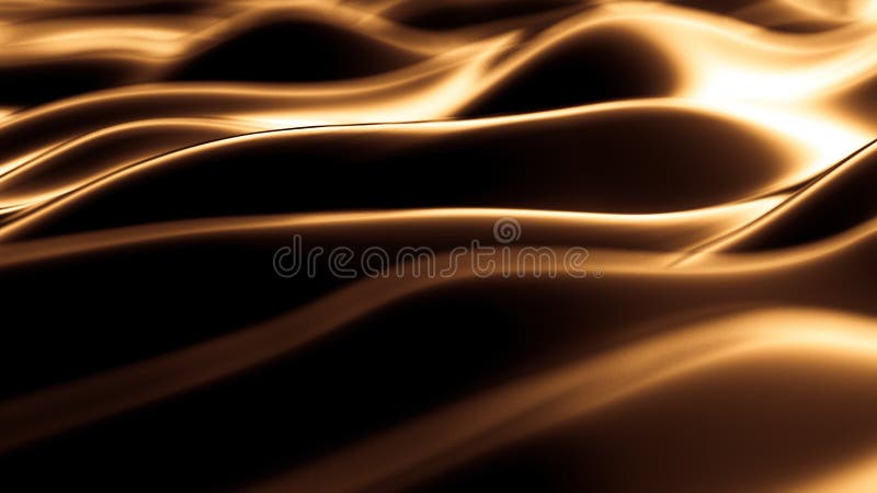 Luxury Golden Black Drapery Fabric Background 3d Illustration 3d