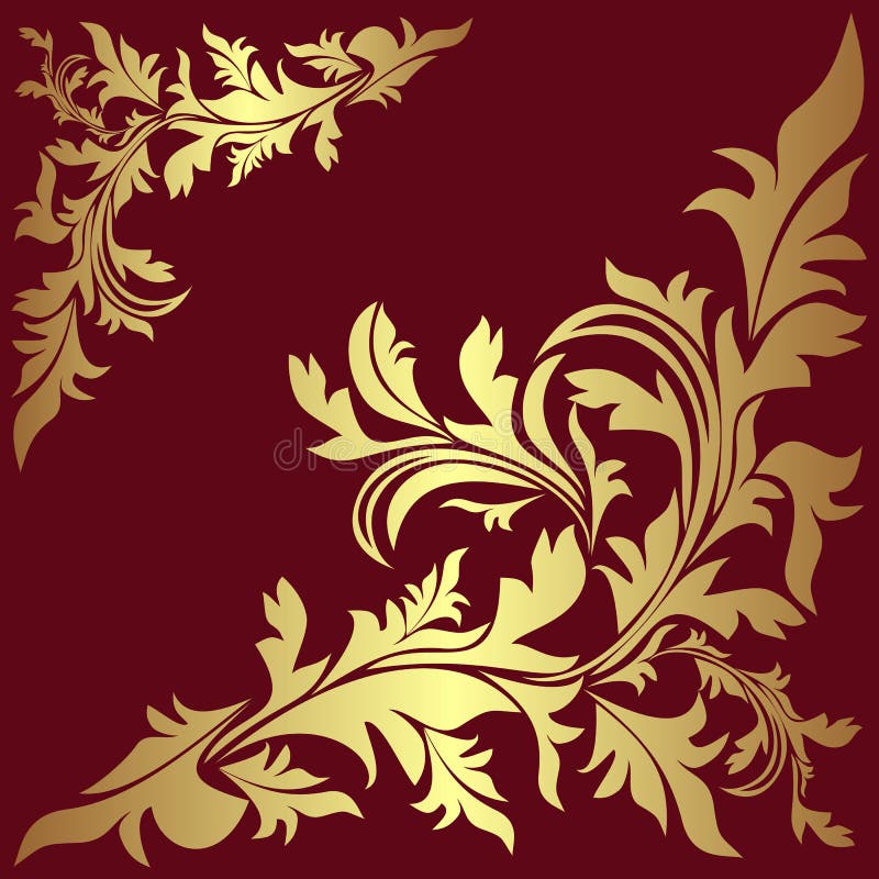 Luxury golden floral Borders.