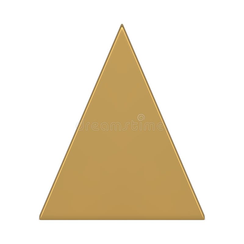Luxury Golden Triangle Pyramid Geometric Figure Shape 3d Template