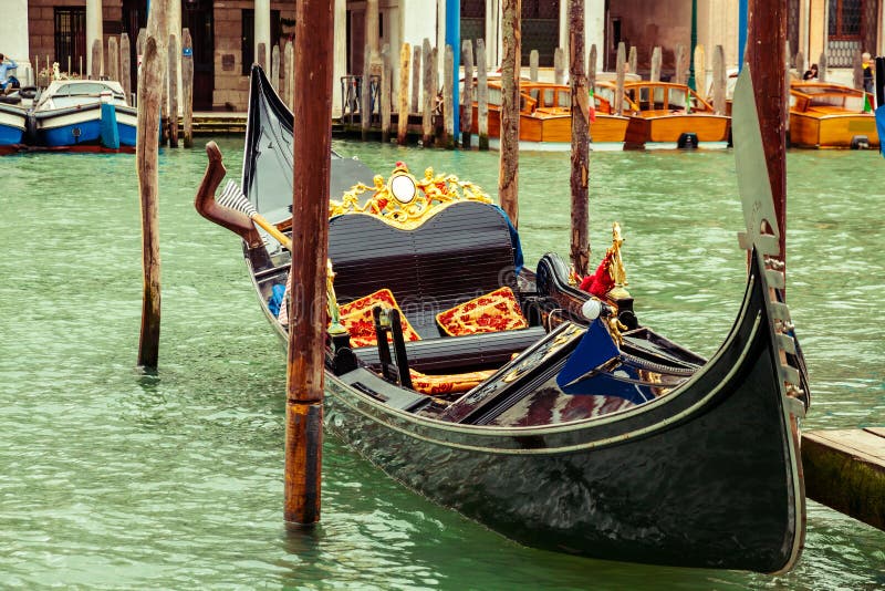Luxury gondola in Venice, Italy stock photography Luxury gondola in Venice, Italy stock photography