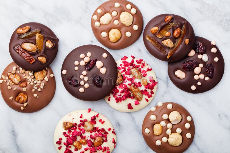 Luxury handmade chocolate mediants, cookies, bites, candies. Traditional french Christmas dessert stock photography Luxury handmade chocolate mediants, cookies, bites, candies. Traditional french Christmas dessert stock photography
