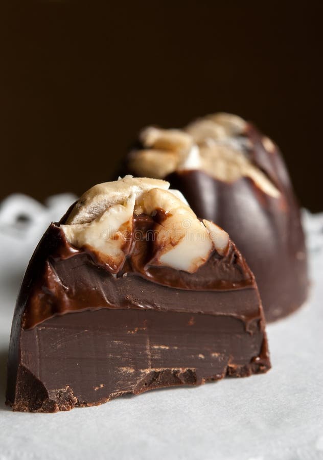 Luxury Handmade White Chocolate Candy Stock Photo Image of copyspace