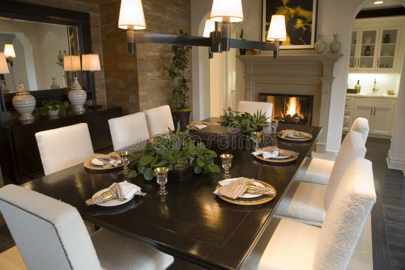 Luxury home dining table.