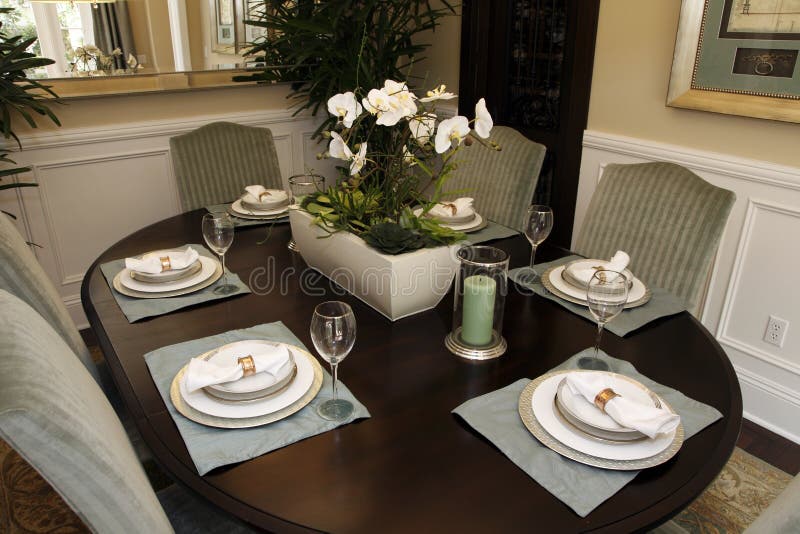 Dining Table with Luxury Decor. Stock Photo Image of decoration, real