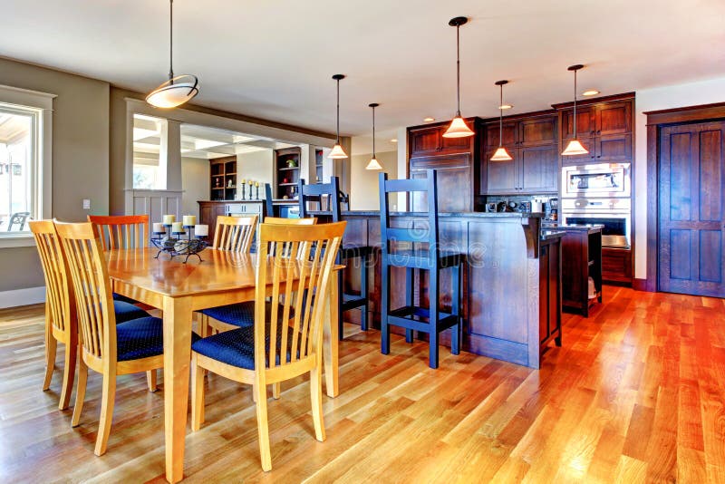 Luxury home kitchen and dining room