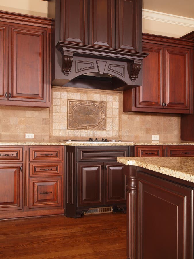 Luxury Home Kitchen two tone cabinets stock images Luxury Home Kitchen two tone cabinets stock images