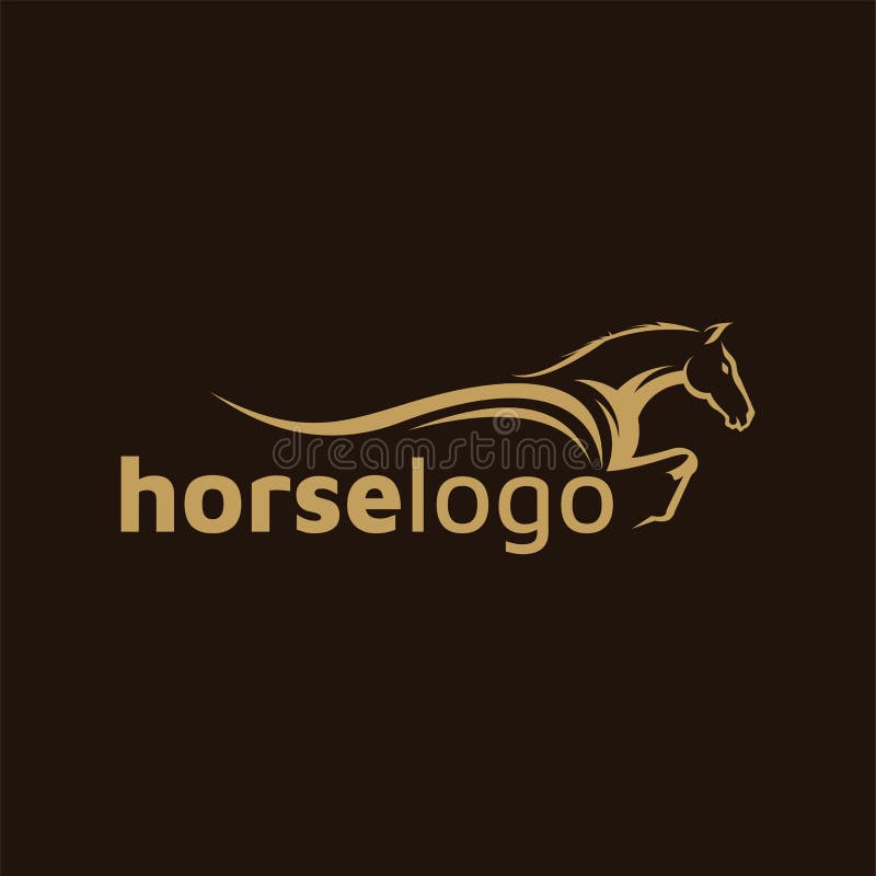 Luxury Horse Logo Formed with Simple and Modern Shape Stock Vector