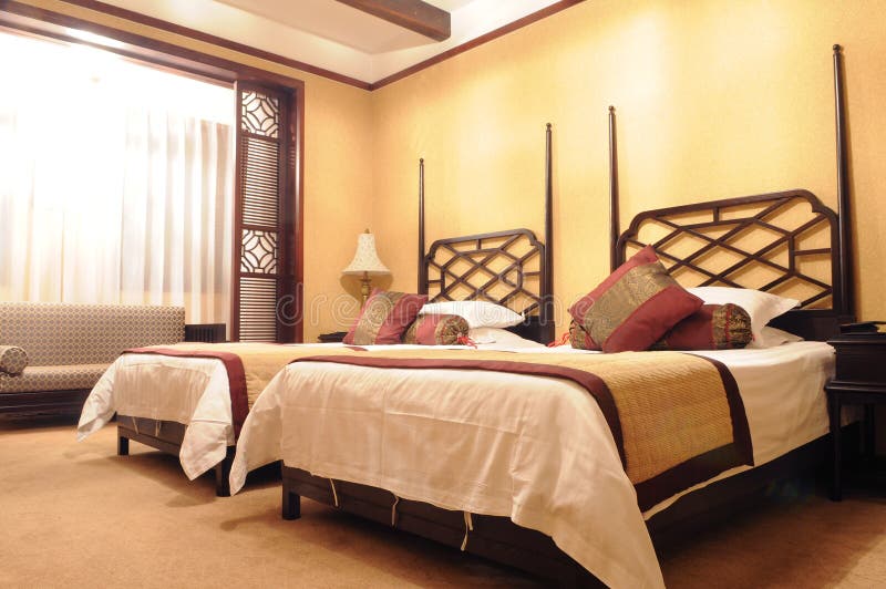 Luxury hotel double bedroom