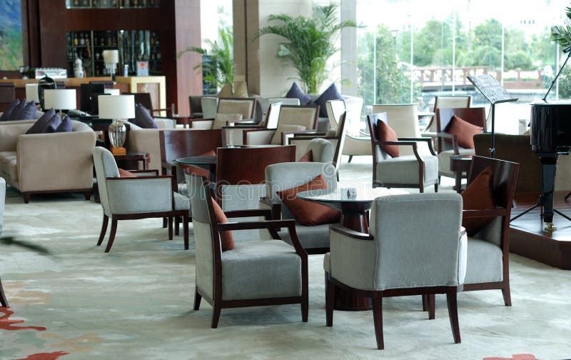 Luxury hotel lounge area stock photo. Image of indoor 21087870