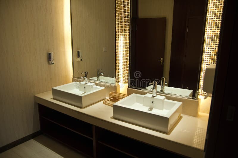 Luxury hotel public toilet stock image. Image of inside 14368277