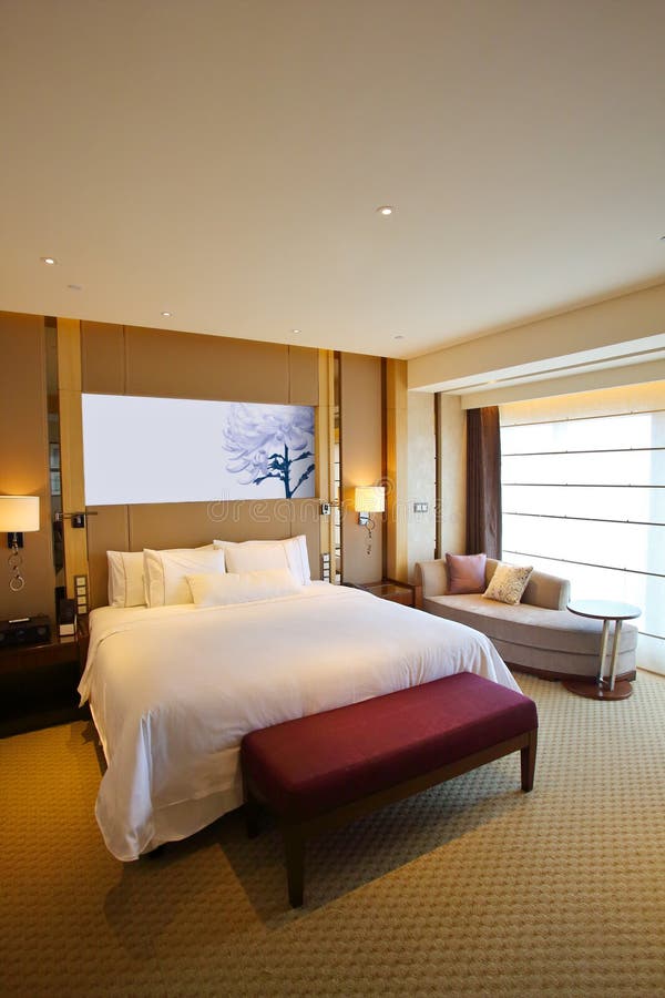 The luxury five star hotel room(bedroom)