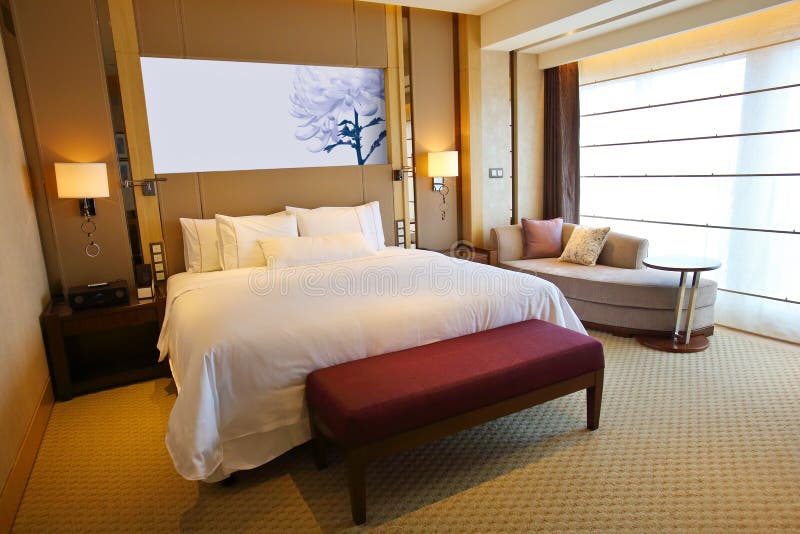 The luxury five star hotel room(bedroom)