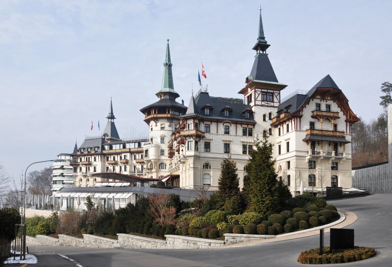 The Dolder Grand Luxury Hotel In Zurich Switzerland Stock Photo ...